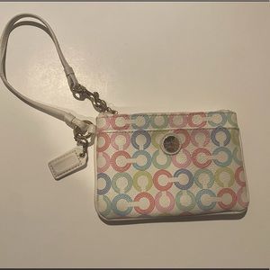 Coach White Wristlet